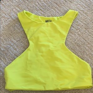 Swimwear Barbados neon green Bikini Top  MIKOH
